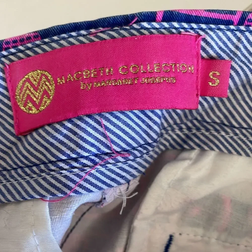MacBeth Collection by Margaret Josephs Pink Bicycle Print Shorts Preppy